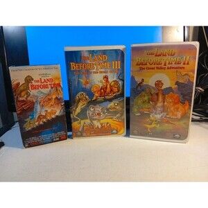 The Land Before Time 1-3 VHS Lot